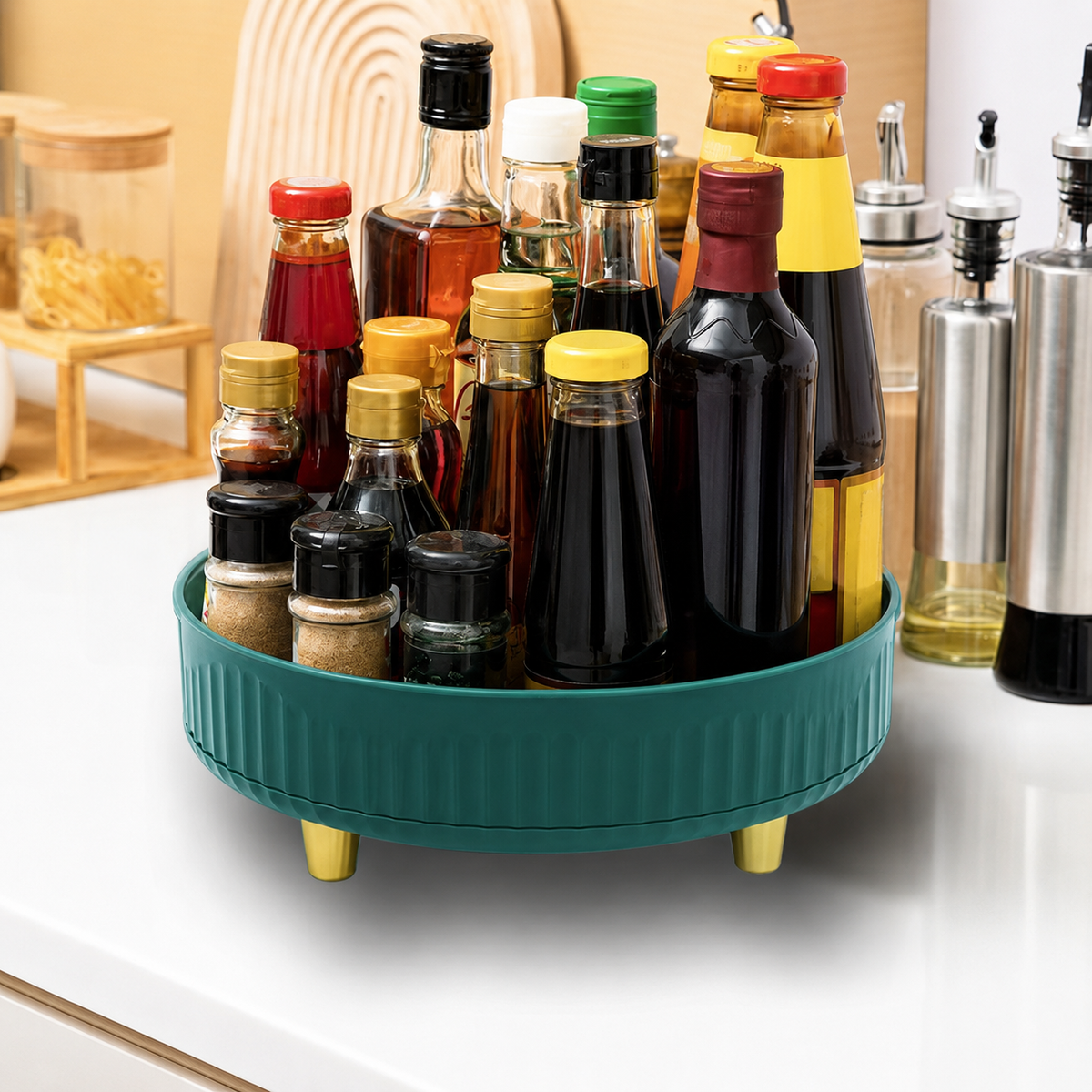 360° Rotating Spice Organizer Tray