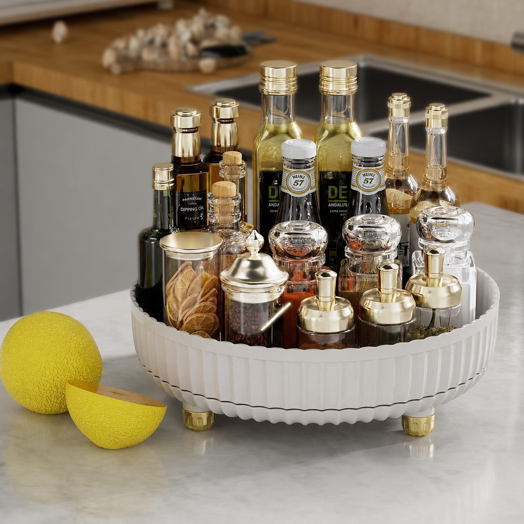 360° Rotating Spice Organizer Tray