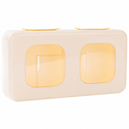 Wall-Mounted Double Compartment Plastic Bag Organizer