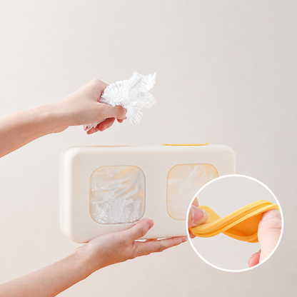 Wall-Mounted Double Compartment Plastic Bag Organizer