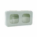 Wall-Mounted Double Compartment Plastic Bag Organizer