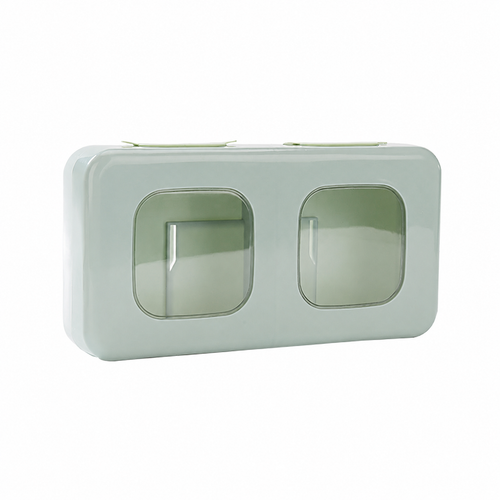Wall-Mounted Double Compartment Plastic Bag Organizer